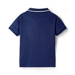 Babyhug 100% Cotton Knit Half Sleeves Cut N Sew Polo T-Shirt With Embroidery - Multicolour