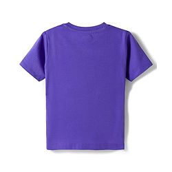 Babyhug Cotton Knit Half Sleeves T-Shirt with Dino Print - Purple