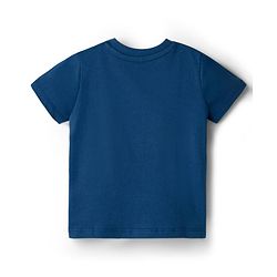 Babyhug Cotton Knit Half Sleeves T-Shirt with Animal Print - Navy Blue