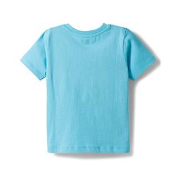 Babyhug Cotton Knit Half Sleeves T-Shirt with Mom's Little Man Print - Light Blue