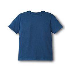 Babyhug 100% Cotton Knit Half Sleeves Construction Vehicles Printed T-Shirt - Blue