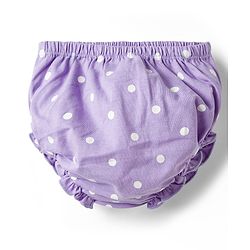 Babyhug Single Jersey Knit Sleeveless Polka Dotted Frock with Bloomer - Purple