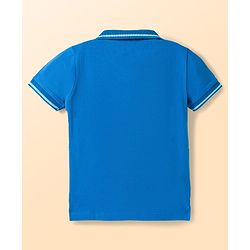 Babyhug 100% Cotton Knit Half Sleeves Cut N Sew Football Printed Polo T-Shirt - Multicolour