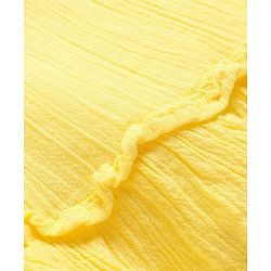 Babyhug Cotton Knit Sleeveless Solid Color Frock - Yellow