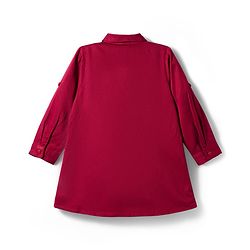 Babyhug Cotton Woven Full Sleeves Solid Color Shirt Dress - Maroon