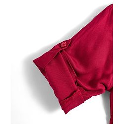 Babyhug Cotton Woven Full Sleeves Solid Color Shirt Dress - Maroon