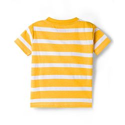 Babyhug 100% Cotton Knit Half Sleeves Beach Theme Printed & Striped T-Shirts Pack Of 3 - Multicolour