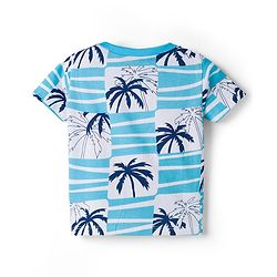 Babyhug 100% Cotton Knit Half Sleeves Beach Theme Printed & Striped T-Shirts Pack Of 3 - Multicolour