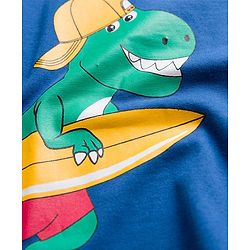 Babyhug 100% Cotton Knit Half Sleeves Animal Beach Theme Printed & Striped T-Shirts Pack Of 3 - Multicolour