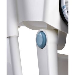 Babyhug 4 in 1 multifunctional Baby High Chair with Adjustable Backrest - Blue| Adjustable Footrest & 5 level Seat Height| Compact Fold| Swivel Wheels with Lock| Double Food Tray| Removable PU Cushion