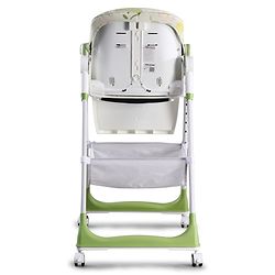 Babyhug 4 in 1 multifunctional Baby High Chair with Adjustable Backrest - Green| Adjustable Footrest & 5 level Seat Height| Compact Fold| Swivel Wheels with Lock|Double Food Tray| Removable PU Cushion