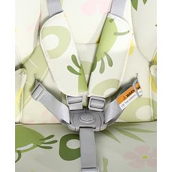 Babyhug 4 in 1 multifunctional Baby High Chair with Adjustable Backrest - Green| Adjustable Footrest & 5 level Seat Height| Compact Fold| Swivel Wheels with Lock|Double Food Tray| Removable PU Cushion