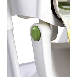 Babyhug 4 in 1 multifunctional Baby High Chair with Adjustable Backrest - Green| Adjustable Footrest & 5 level Seat Height| Compact Fold| Swivel Wheels with Lock|Double Food Tray| Removable PU Cushion