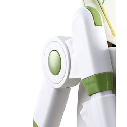 Babyhug 4 in 1 multifunctional Baby High Chair with Adjustable Backrest - Green| Adjustable Footrest & 5 level Seat Height| Compact Fold| Swivel Wheels with Lock|Double Food Tray| Removable PU Cushion
