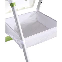 Babyhug 4 in 1 multifunctional Baby High Chair with Adjustable Backrest - Green| Adjustable Footrest & 5 level Seat Height| Compact Fold| Swivel Wheels with Lock|Double Food Tray| Removable PU Cushion