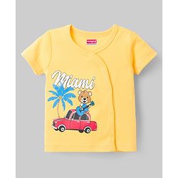 Babyhug 100% Cotton Knit Half Sleeves Striped Antibacterial Front Open Jhablas with Beach Theme Print Pack of 3 - Multicolor