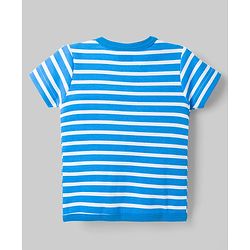 Babyhug 100% Cotton Knit Half Sleeves Striped Antibacterial Front Open Jhablas with Beach Theme Print Pack of 3 - Multicolor