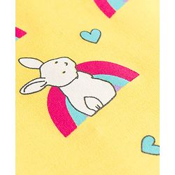 Babyhug 100% Cotton Knit Antibacterial Jhablas With Bunny Heart & Floral Print Pack of 3 - Multicolor