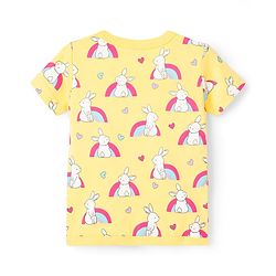 Babyhug 100% Cotton Knit Antibacterial Jhablas With Bunny Heart & Floral Print Pack of 3 - Multicolor