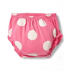 Babyhug Cotton Knit Sleeveless Layered Polka Dot Printed Frock with Bloomer - Pink