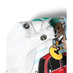 Babyhug 100% Cotton Knit Half Sleeves Rompers with Miami Print Pack of 2 - Multicolor