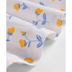 Babyhug Single Jersey Knit Sleeveless Frock with Floral Print & Bloomer - White
