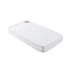 Babyhug High Density Soft Foam Quilted Baby Mattress - White| PU Foam Support| Supports Spinal Alignment| Lightweight| Fits Standard Cribs| 0-24 Months