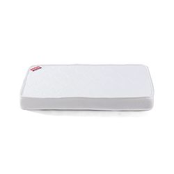 Babyhug High Density Soft Foam Quilted Baby Mattress - White| PU Foam Support| Supports Spinal Alignment| Lightweight| Fits Standard Cribs| 0-24 Months
