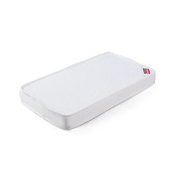 Babyhug High Density Soft Foam Quilted Baby Mattress - White| PU Foam Support| Supports Spinal Alignment| Lightweight| Fits Standard Cribs| 0-24 Months
