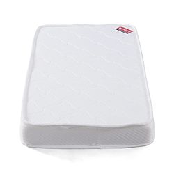 Babyhug High Density Soft Foam Quilted Baby Mattress - White| PU Foam Support| Supports Spinal Alignment| Lightweight| Fits Standard Cribs| 0-24 Months