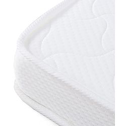 Babyhug High Density Soft Foam Quilted Baby Mattress - White| PU Foam Support| Supports Spinal Alignment| Lightweight| Fits Standard Cribs| 0-24 Months