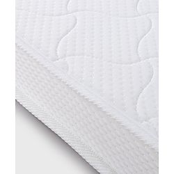Babyhug High Density Soft Foam Quilted Baby Mattress - White| PU Foam Support| Supports Spinal Alignment| Lightweight| Fits Standard Cribs| 0-24 Months