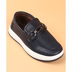 Cute Walk by Babyhug Slip On Solid Colour Loafers - Navy Blue
