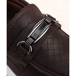Cute Walk by Babyhug Slip On Solid Colour Loafers - Dark Brown
