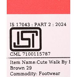Cute Walk by Babyhug Slip On Solid Color Loafers - Brown