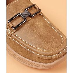Cute Walk by Babyhug Slip On Solid Color Loafers - Brown