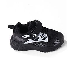 Cute Walk by Babyhug Solid Colour Sneaker Shoes with Velcro Closure - Black