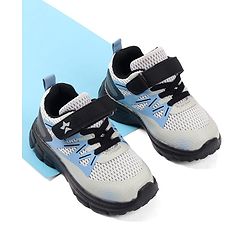 Cute Walk by Babyhug Solid Colour Sneaker Shoes with Velcro Closure - Black