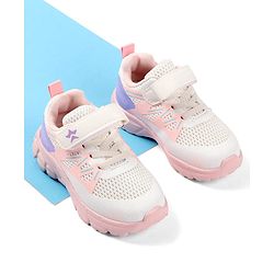 Cute Walk by Babyhug Solid Colour Sneaker Shoes with Velcro Closure - Black