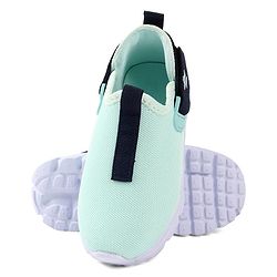 Cute Walk by Babyhug Solid Colour Sneaker Shoes with Velcro Closure - Aqua Blue