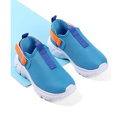 Cute Walk by Babyhug Solid Colour Sneaker Shoes with Velcro Closure - Aqua Blue