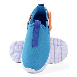 Cute Walk by Babyhug Solid Colour Sneaker Shoes with Velcro Closure - Aqua Blue