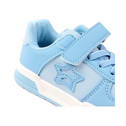 Cute Walk by Babyhug Solid Colour Sneaker Shoes with Velcro Closure - Light Blue