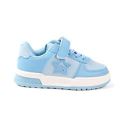 Cute Walk by Babyhug Solid Colour Sneaker Shoes with Velcro Closure - Light Blue