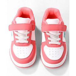 Cute Walk by Babyhug Solid Colour Sneaker Shoes with Velcro Closure - Light Blue