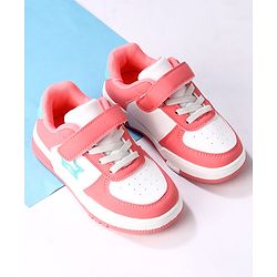 Cute Walk by Babyhug Solid Colour Sneaker Shoes with Velcro Closure - Light Blue