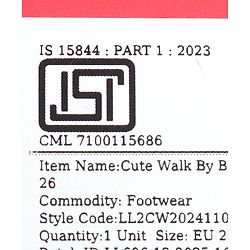 Cute Walk by Babyhug  Velcro Closure Sneaker Shoes - Black