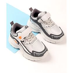 Cute Walk by Babyhug Velcro Closure Sneaker Shoes - Grey