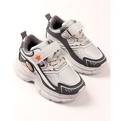 Cute Walk by Babyhug Velcro Closure Sneaker Shoes - Grey
