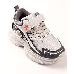 Cute Walk by Babyhug Velcro Closure Sneaker Shoes - Grey